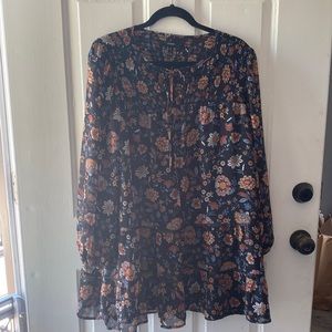 Black floral dress